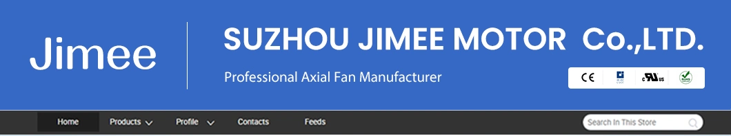 Jimee Motor China Axial Box Fan Manufacturing Glass Fiber Blade Material Jm20072b2hl 206*206*72mm AC Axial Blowers/Industrial Axial Fan for Air Ventilation